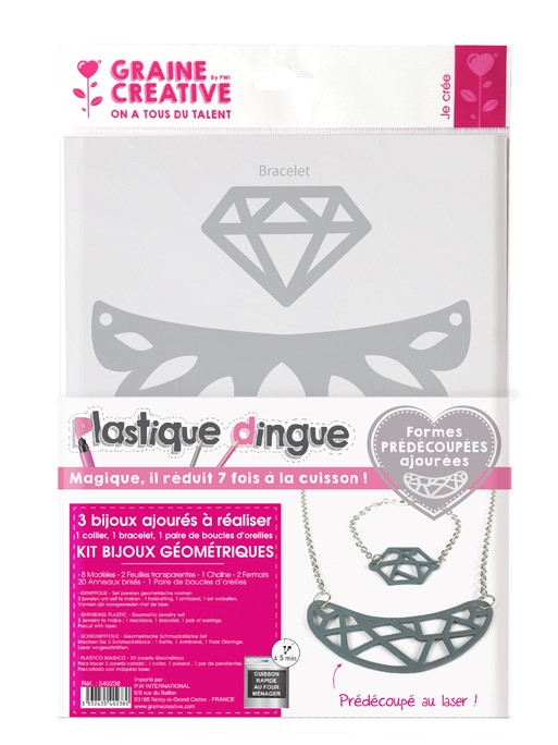 Kit Plastique Dingue Bijoux Géométriques Activités serapportantà Cuisson Plastique Dingue