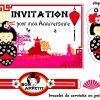 Kokeshi Pour Un Anniversaire Adulte Theme &quot;Japon&quot; - 1 Et 2 pour Invitation Anniversaire Theme Bonbon