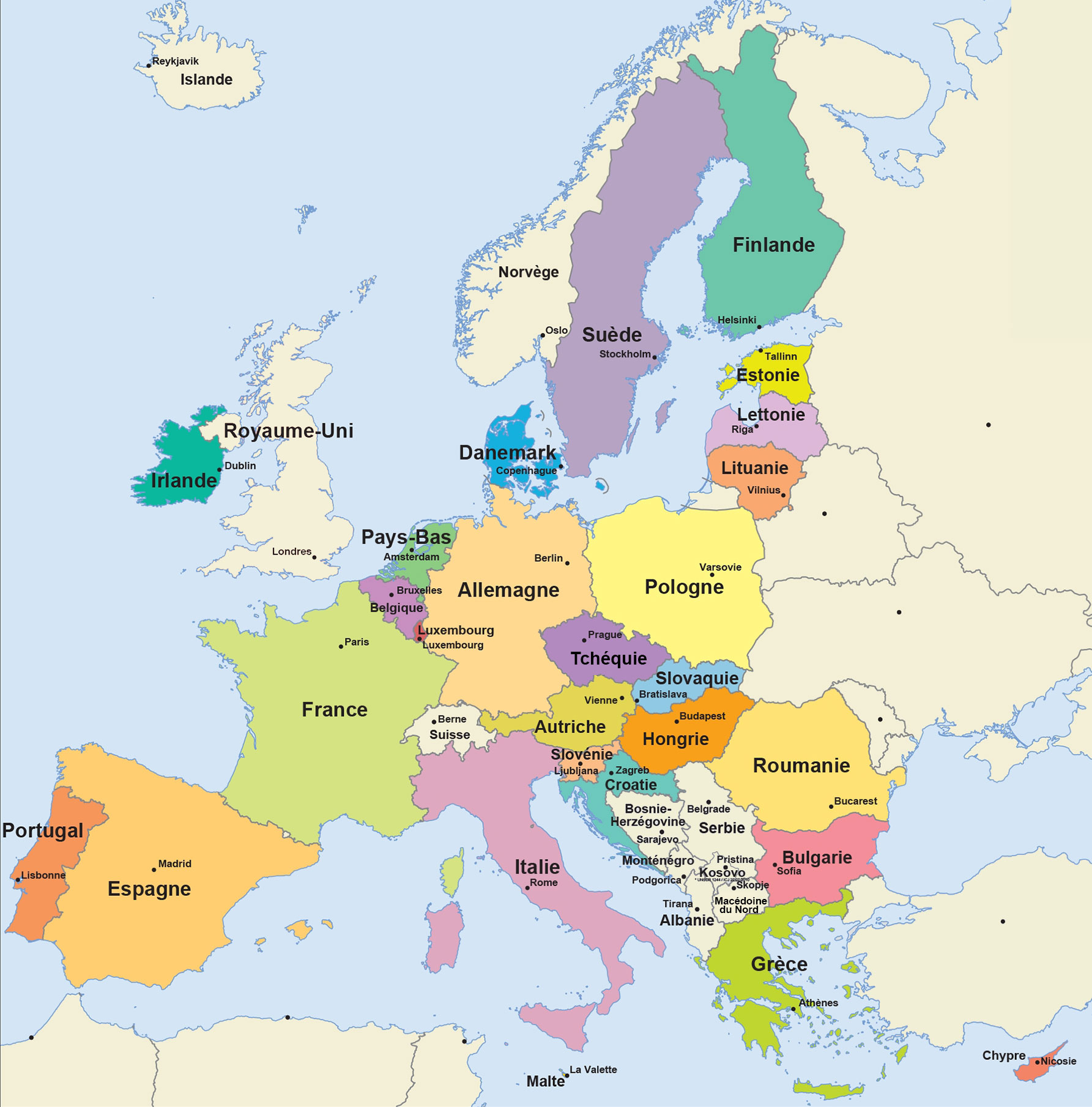 La Carte De L Union Européenne | Primanyc pour Carte Union Européenne 28 Pays