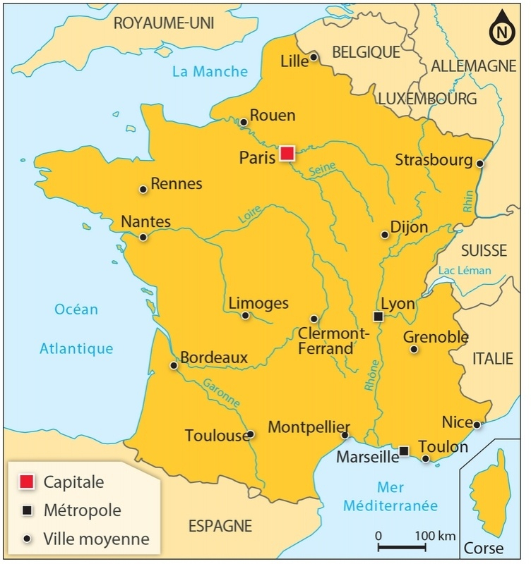 La Carte De La France Avec Ses Villes | My Blog avec Carte De France Grande Ville