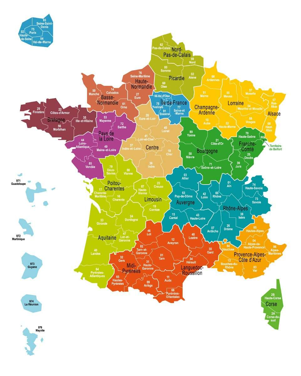 La Carte Définitive Des 13 Régions De France Adoptée À L pour Carte Avec Departement