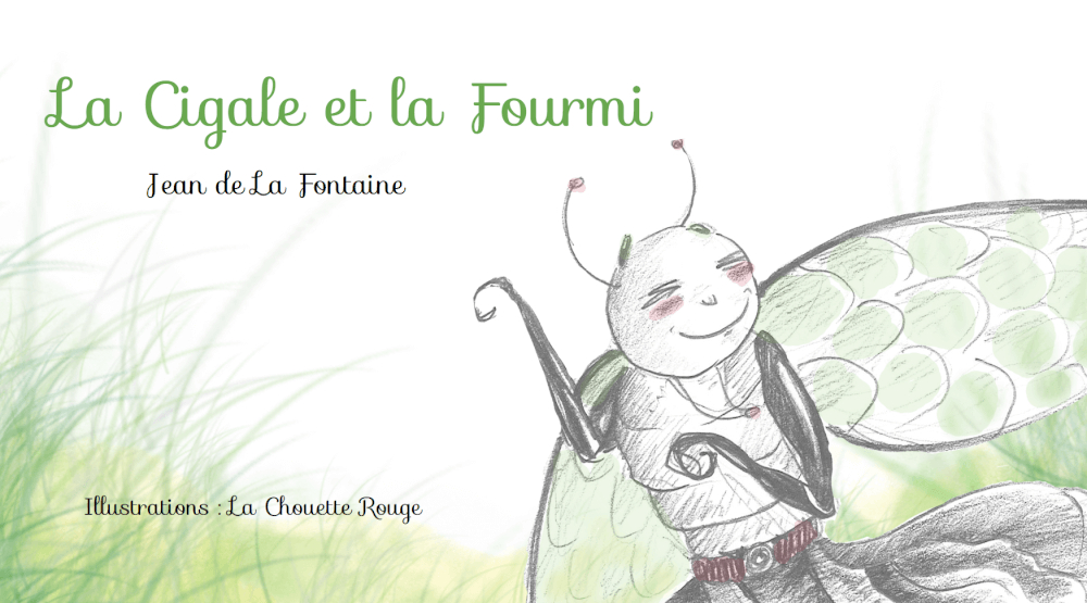 La-Cigale-Et-La-Fourmi-Fable-De-Jean-De-La-Fontaine pour Illustration La Cigale Et La Fourmi
