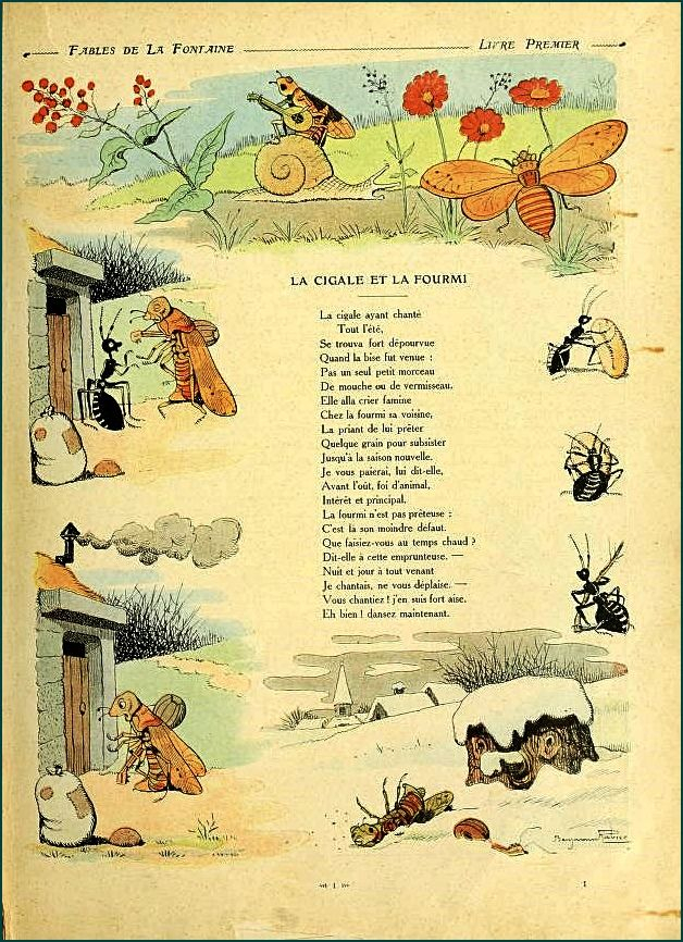 La Cigale Et La Fourmi | Fables De La Fontaine, Fourmis concernant Illustration La Cigale Et La Fourmi