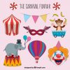 La Fête Foraine Du Carnaval | Vecteur Gratuite concernant Dessin De Fete Foraine