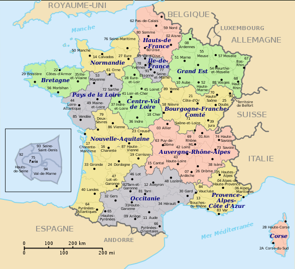La France - Ateliers Sociolinguistiques avec Carte De France Par Régions Et Départements