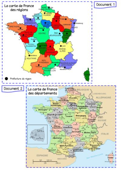 La France | Géographie Ce2, Carte De France, Activités avec Carte De France Pour Enfant