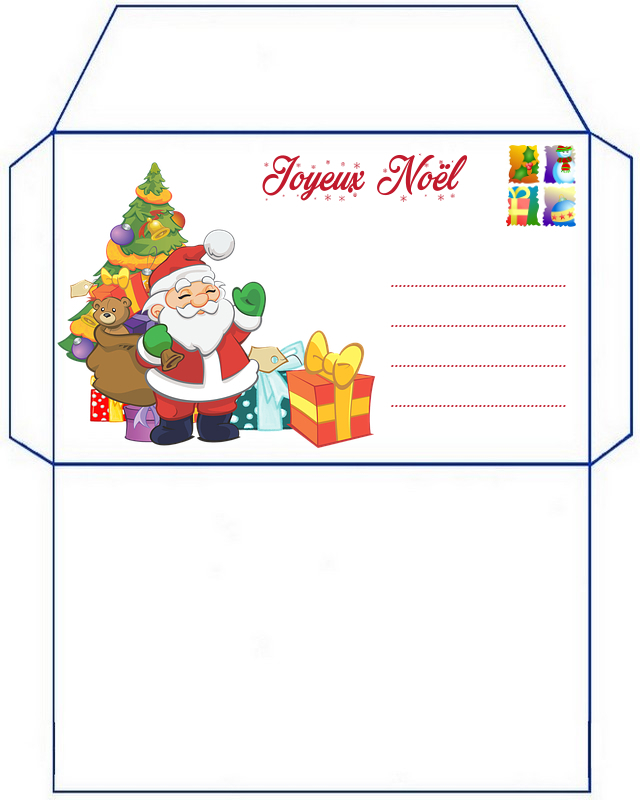 La Lettre Au Père-Noël Et Son Enveloppe À Imprimer - La serapportantà Reponse Lettre Du Pere Noel A Imprimer