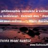 La Philosophie Consiste À Veiller - Citations Marc Aurèle destiné Le Moi Philosophie