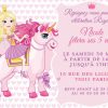 La Princesse Et La Licorne - Carte Invitation Anniversaire intérieur Carte D Invitation Pour Un Anniversaire