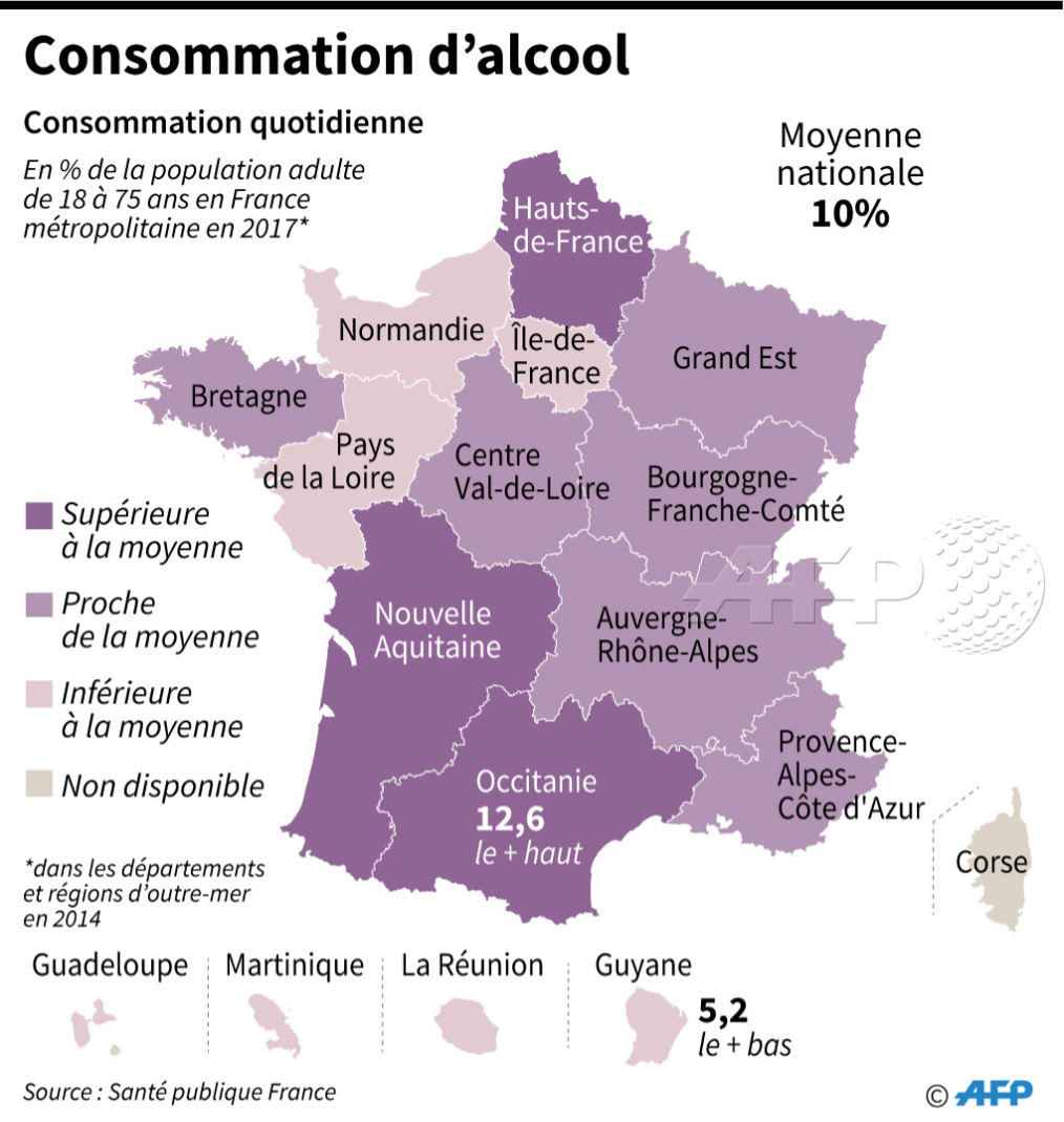 La Région Où L'On Consomme Le Plus D'Alcool concernant Carte France D Outre Mer