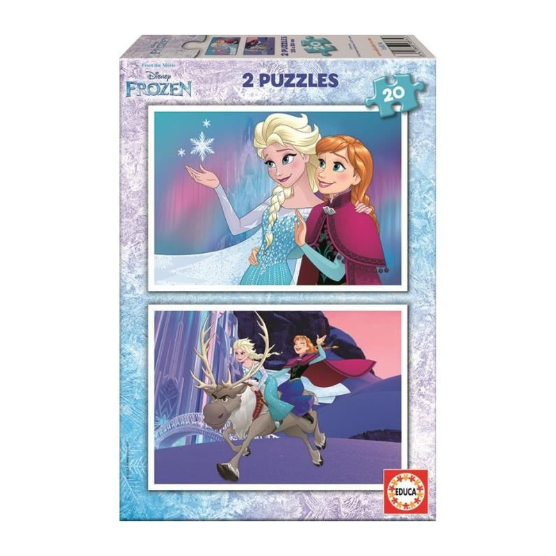 La Reine Des Neiges Puzzle 2 X 20 Pieces dedans Jeux Puzzle La Reine Des Neiges