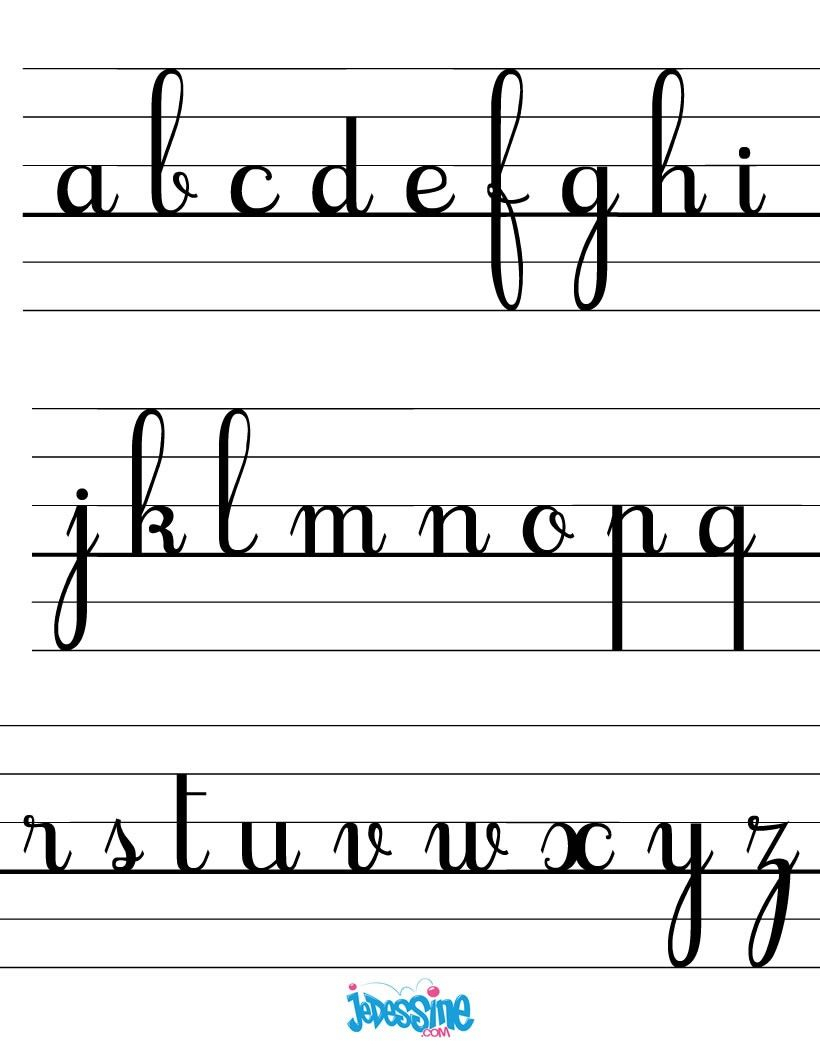 L'Alphabet Cursive Minuscule | Alphabetworksheetsfree à Alphabet Script Minuscule