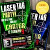 Laser Tag Invitation Laser Battle Birthday Party Night avec Laser Game Invitation