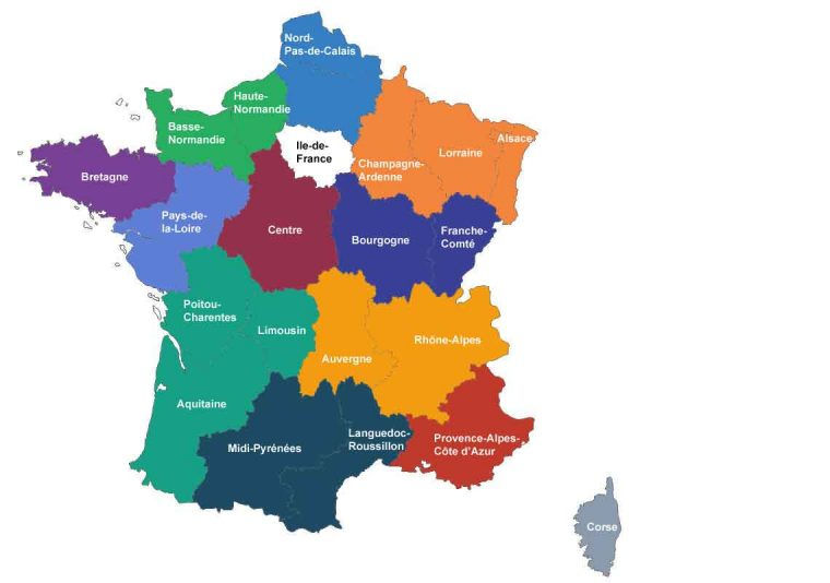 L'Assemblée Donne Son Feu Vert À La France À 13 Régions intérieur Les 13 Régions