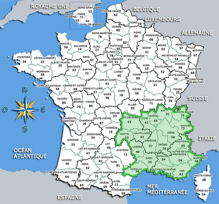 Laurent Jauffret To Represent Drennan In South East France serapportantà Carte Départementale De La France