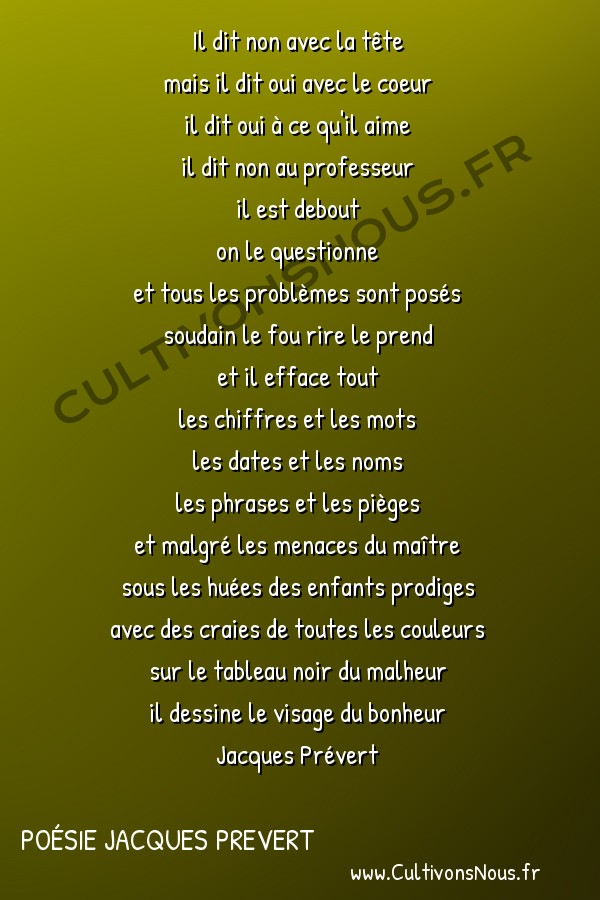 Le Cancre Par Jacques Prévert avec Poeme De Jacque Prevert