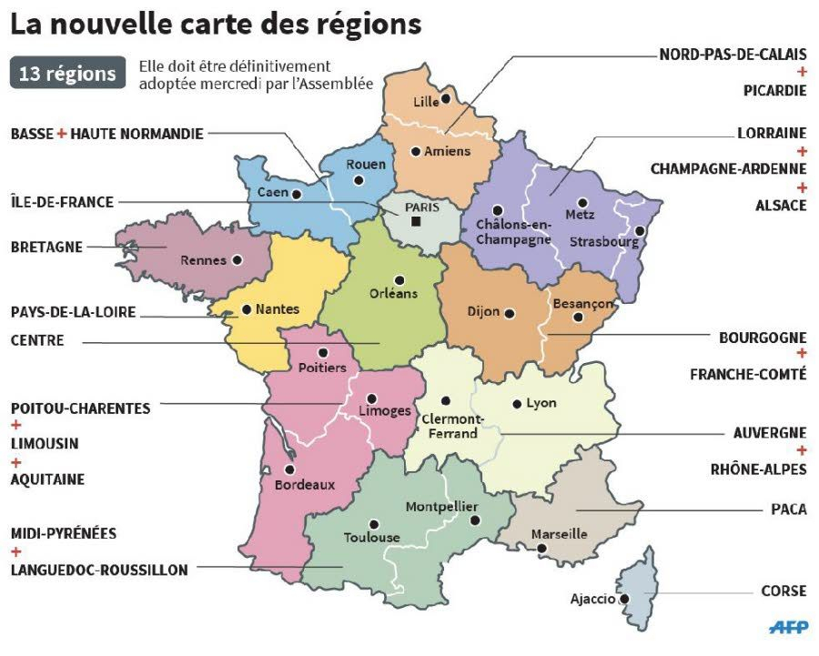 Le Conseil Constitutionnel Valide La Nouvelle Carte Des avec Carte Des Nouvelles Régions En France