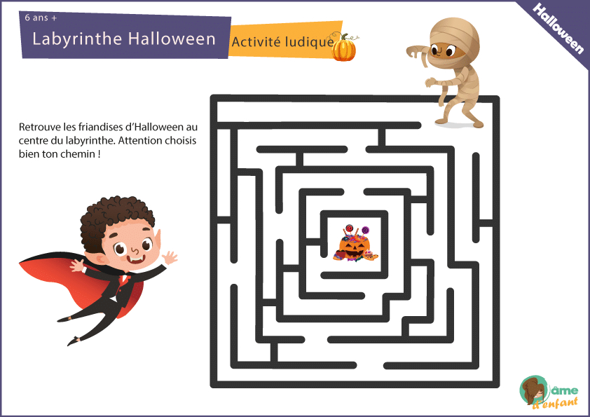 Le Labyrinthe D' Halloween (6 Ans +) pour Jeux Pour Halloween