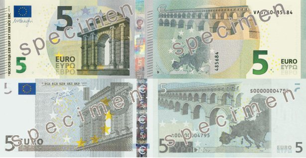 Le Nouveau Billet De 5 Euros Sort Aujourd&amp;#039;Hui à Billet De 5 Euros À Imprimer