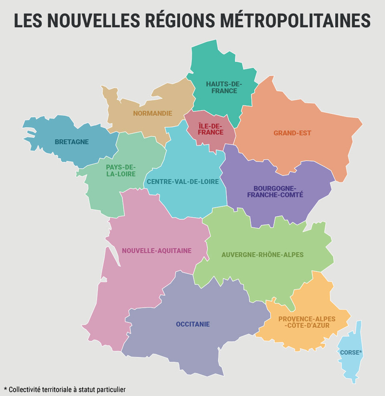 Le Nouveau Découpage Territorial Et Ses Conséquences Sur L concernant Carte De France Et Ses Régions