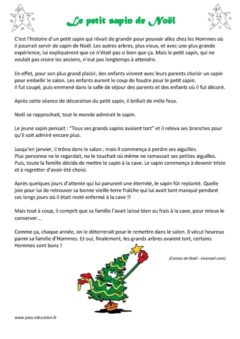 Le Petit Sapin De Noël - Lecture - Conte - Cp - Ce1 destiné Lecture Cp Noel