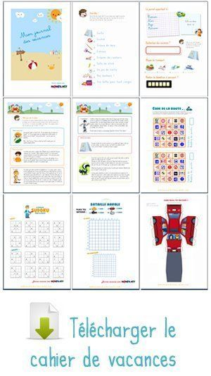 Le Super Cahier Vacances Pour Enfants À Imprimer tout Carnet De Vacances À Imprimer