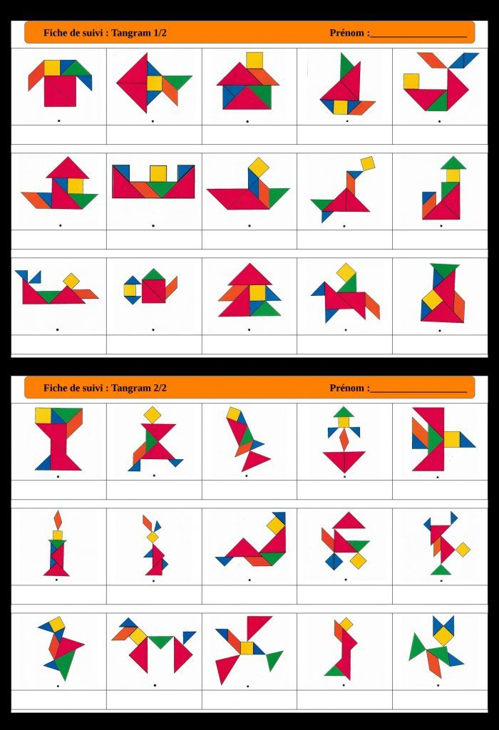 Le Tangram Est Une Sorte De Puzzle Composé De 7 Pièces. À tout Tangram Enfant
