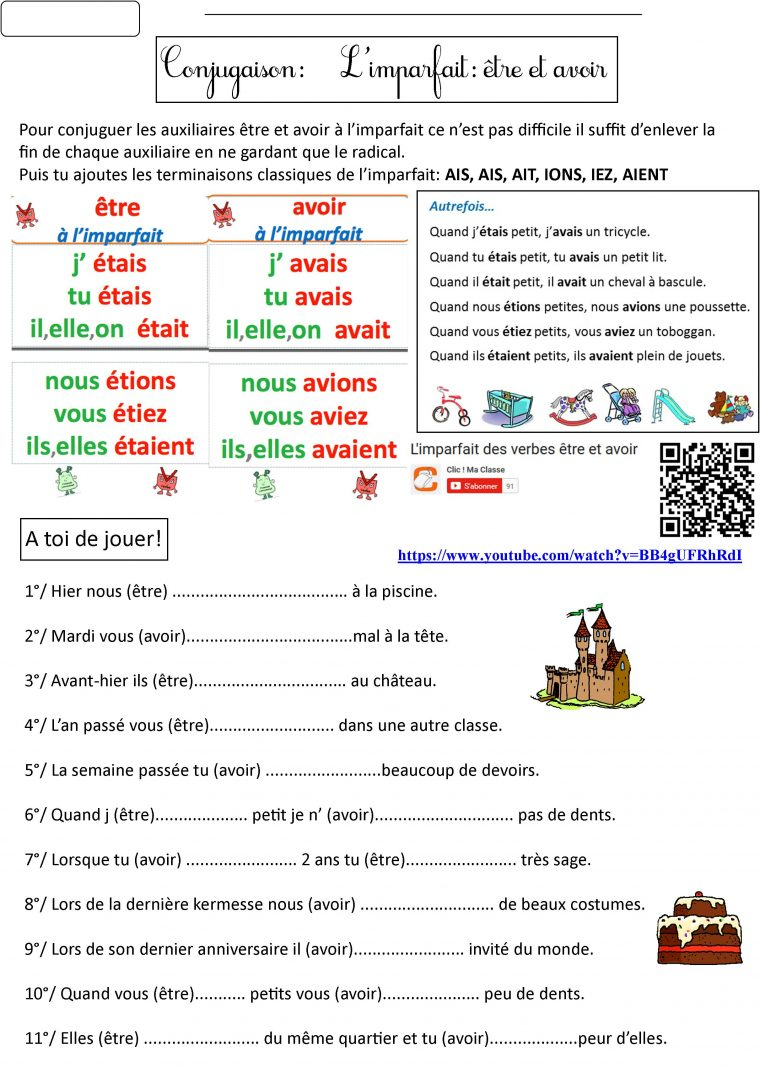 Leçon De Conjugaison | Le Blog De Monsieur Mathieu destiné Cours Ce2 A Imprimer