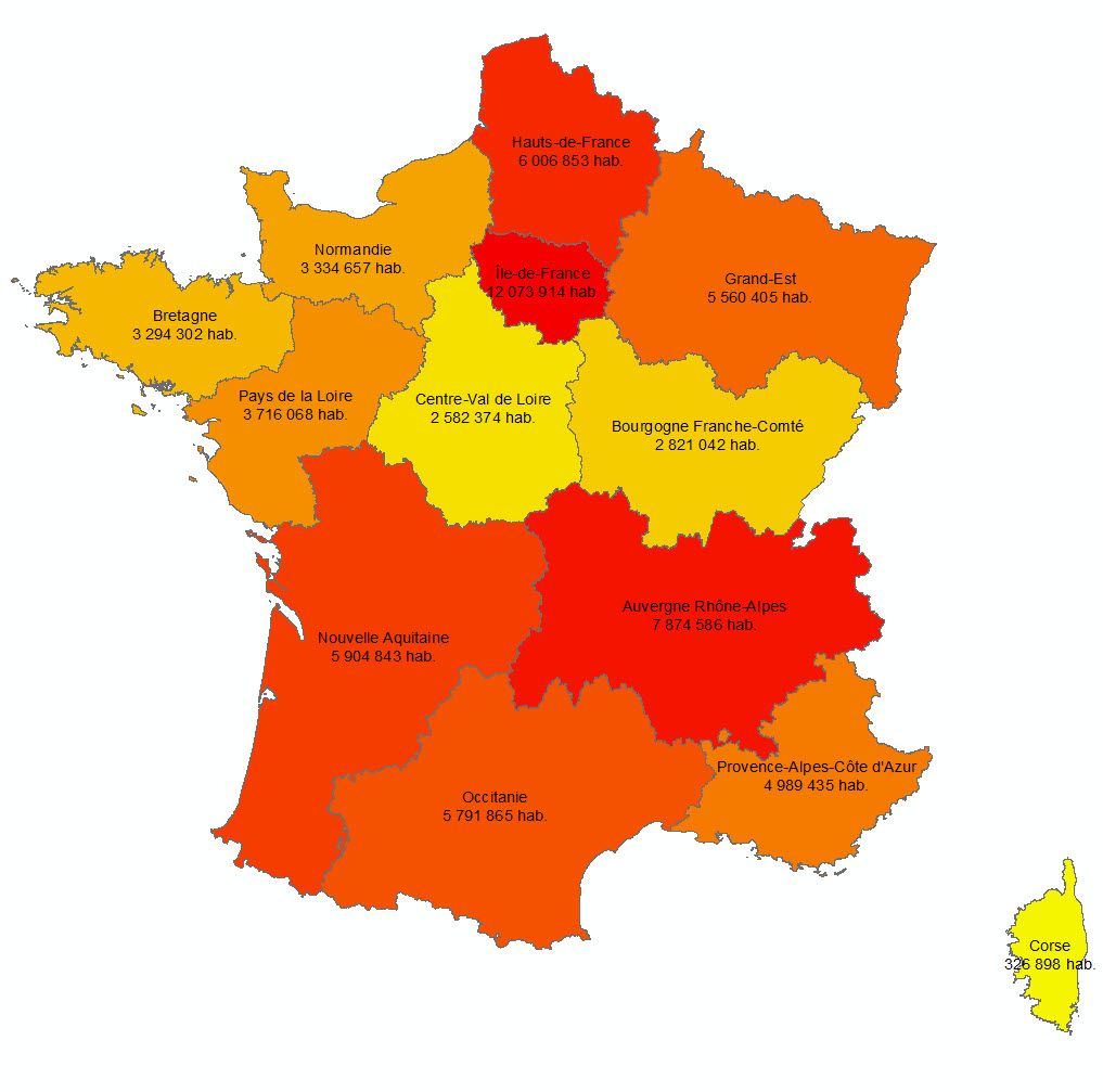 Les 13 Nouvelles Régions Françaises - Paloo Blog avec Carte De France Nouvelles Régions