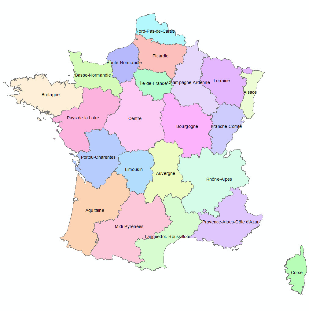 Les 13 Nouvelles Régions Françaises - Paloo Blog serapportantà Carte De France Nouvelle Region