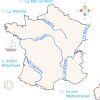 Les 5 Grands Fleuves De France Métropolitaine - French tout Fond De Carte France Fleuves