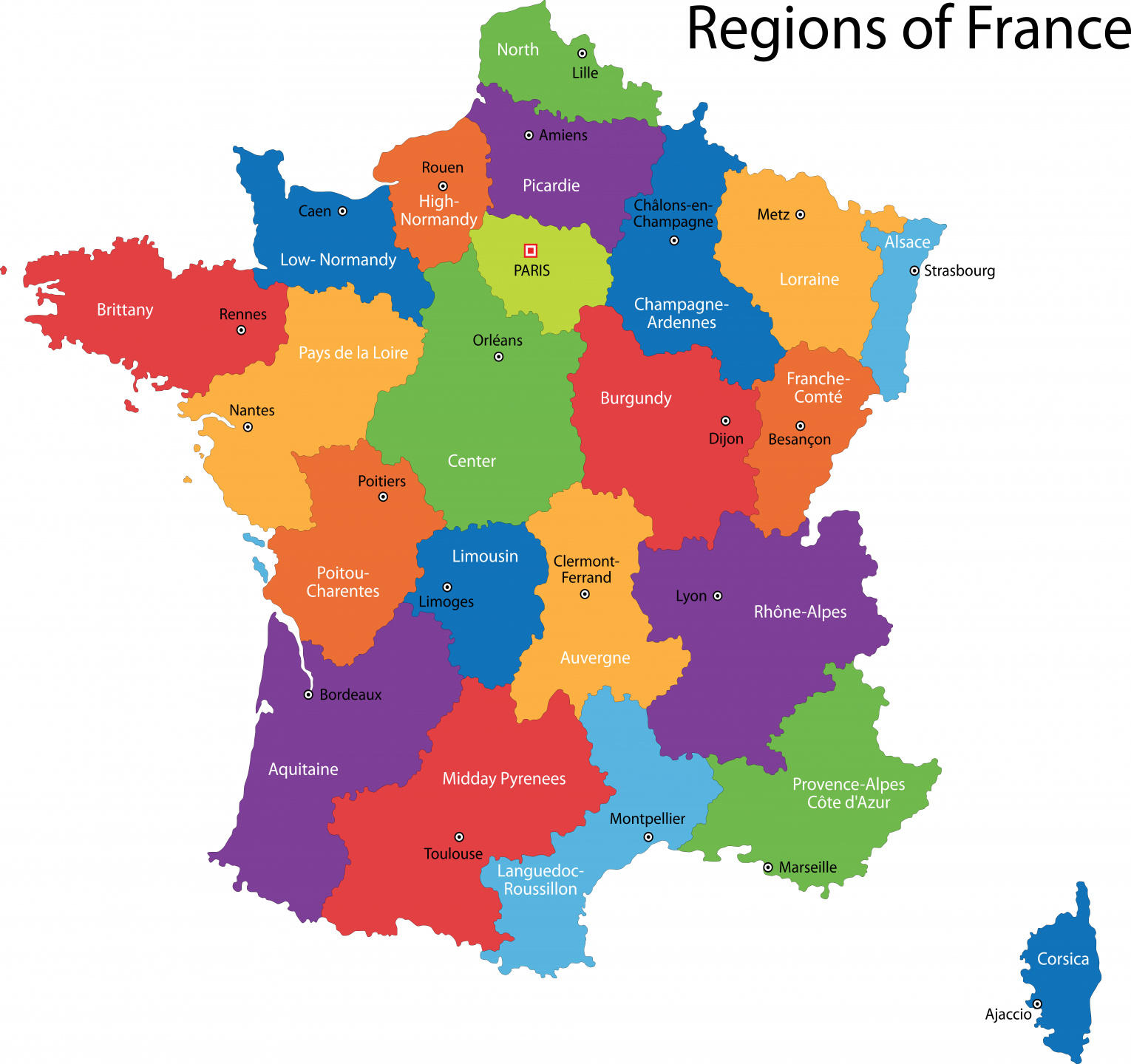 Les Anciennes Régions Françaises | Webvilles concernant Carte Des Régions De France 2016