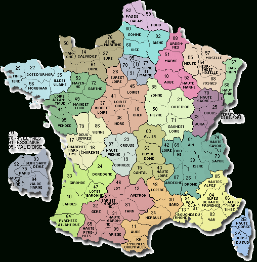 Les Cartes De France avec Carte Des Départements Français