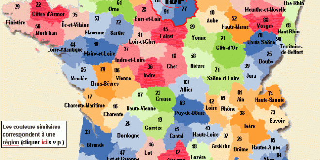Les Départements - Arts Et Voyages intérieur Carte De France Numéro Département