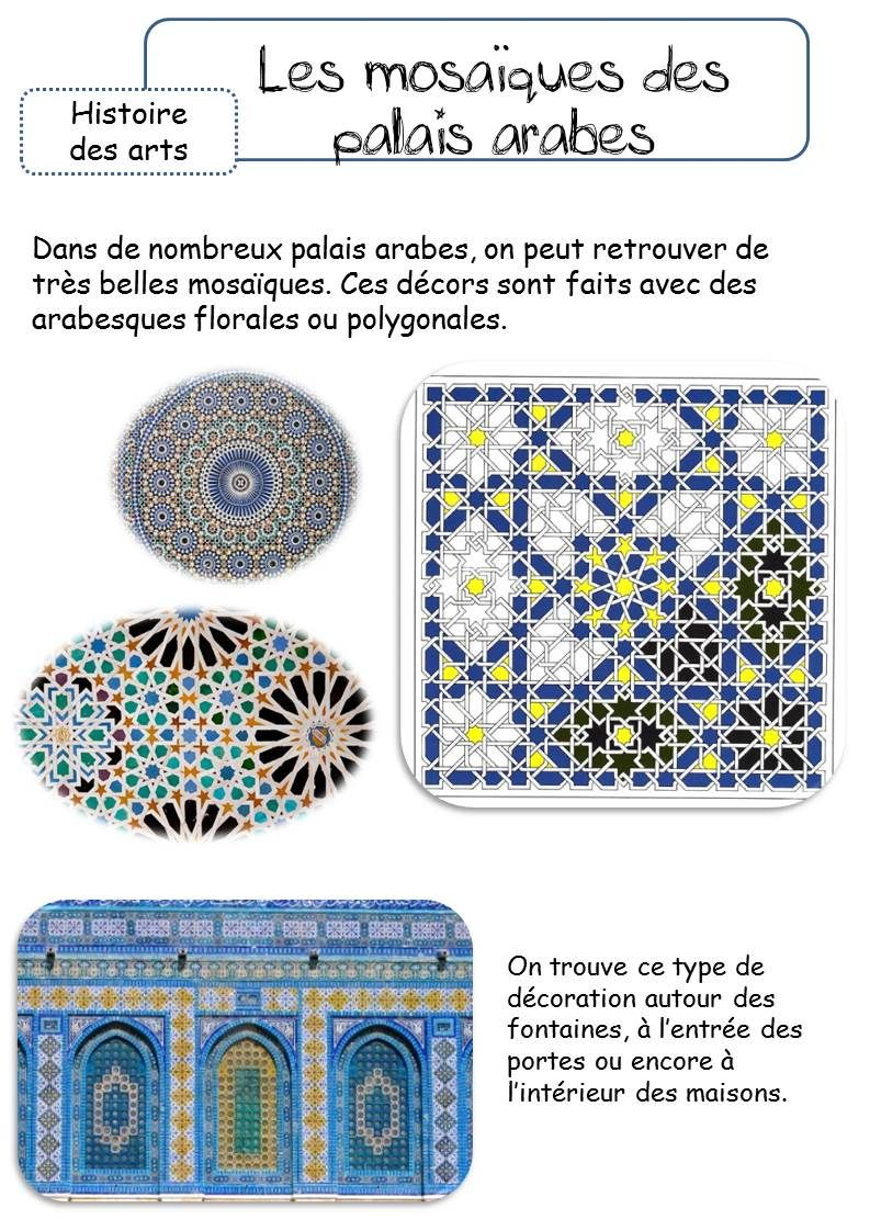 Les Mosaiques Des Palais Arabes | Azur Et Asmar, Mosaique intérieur Histoire Des Arts Cp