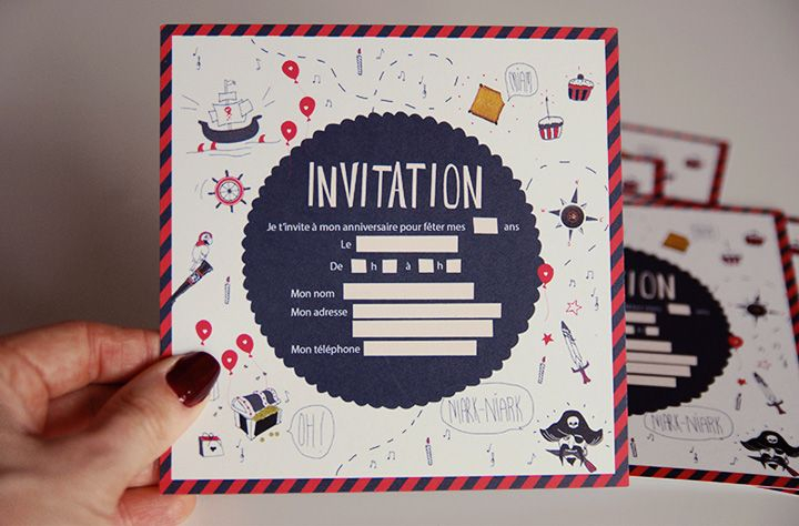 Les Pirates #L'Invitation (Cadeau Dedans) | Invitation serapportantà Invitation Anniversaire Garçon Pirate
