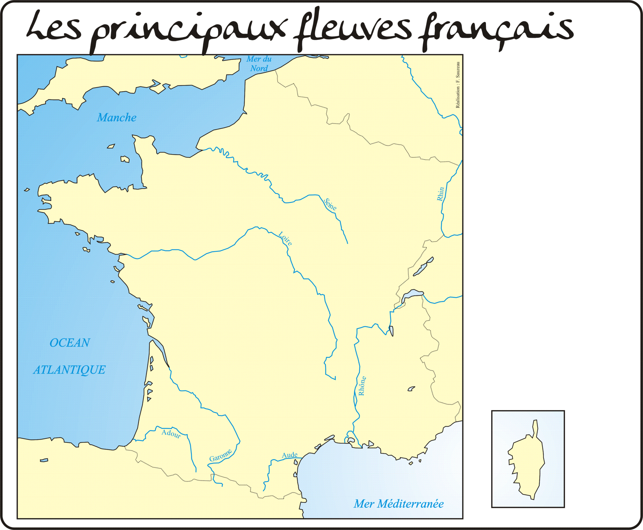 Les Principaux Fleuves Français - Cyberhistoiregeo-Carto concernant Carte Fleuve France