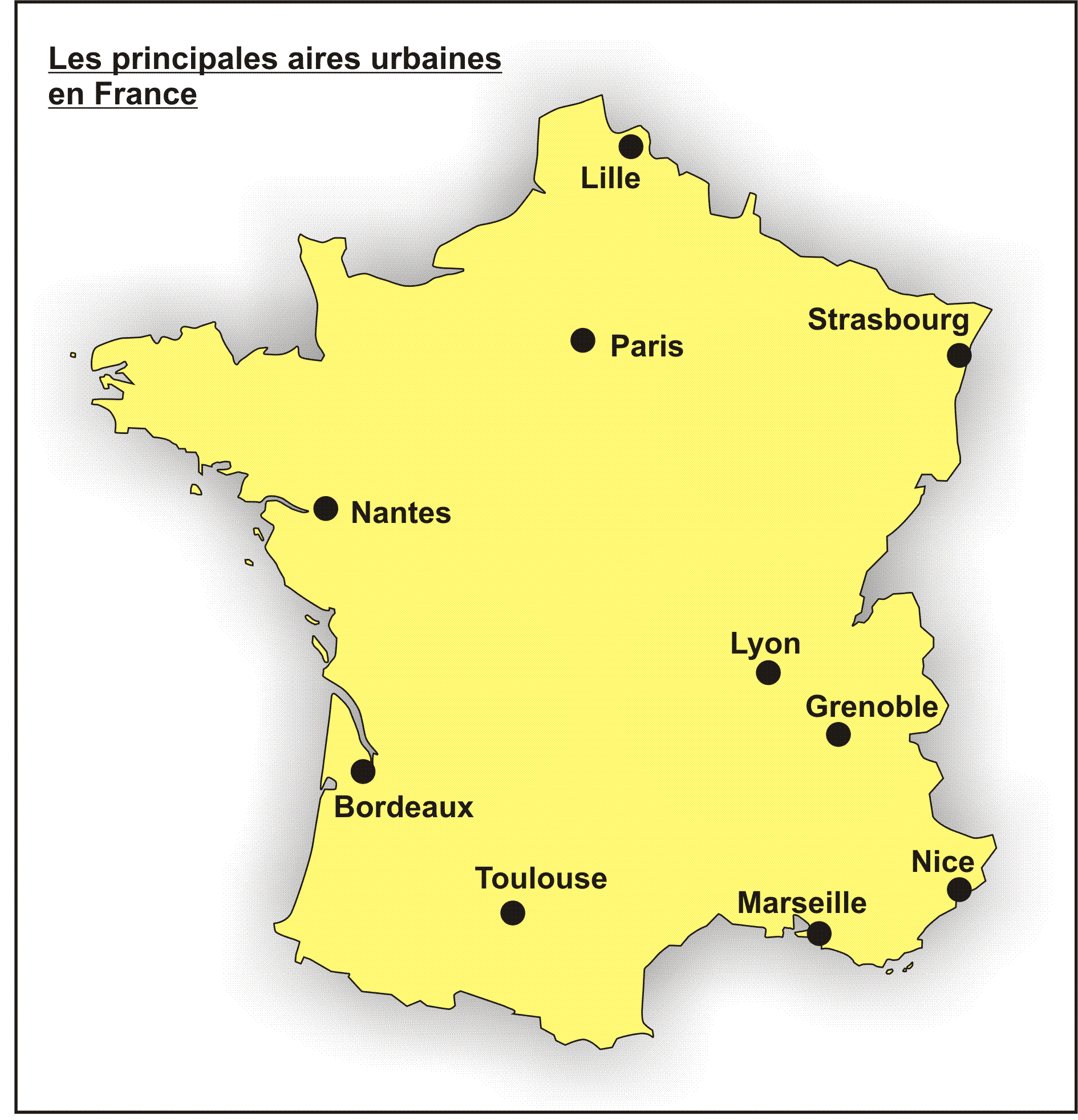 Les Repères Géographiques Du Dnb avec Carte De France Avec Principales Villes