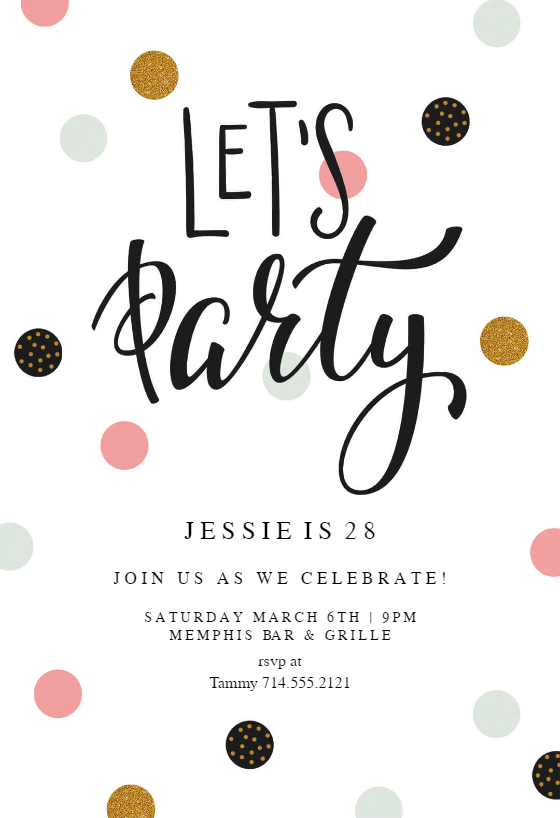 Lets Party - Birthday Invitation Template (Free destiné Birthday Invitation Ecards Free