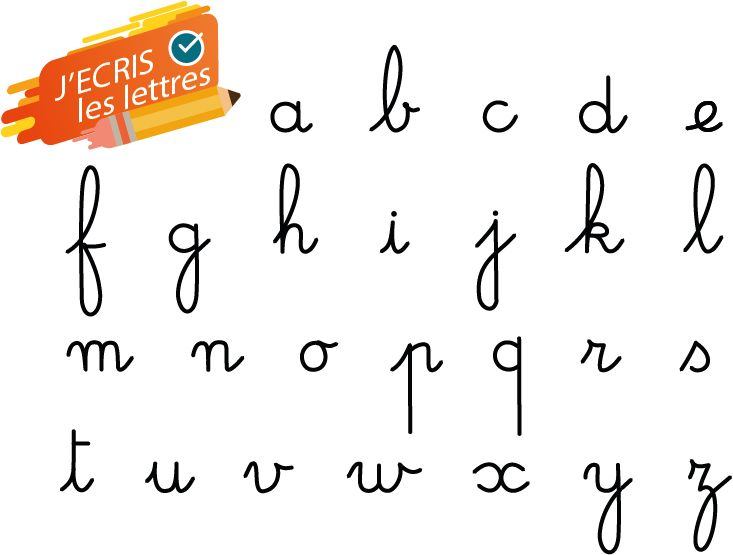 Lettres Majuscules &amp;amp; Minuscules Cursive - Tracé Et Affiche avec Les Alphabets En Majuscule