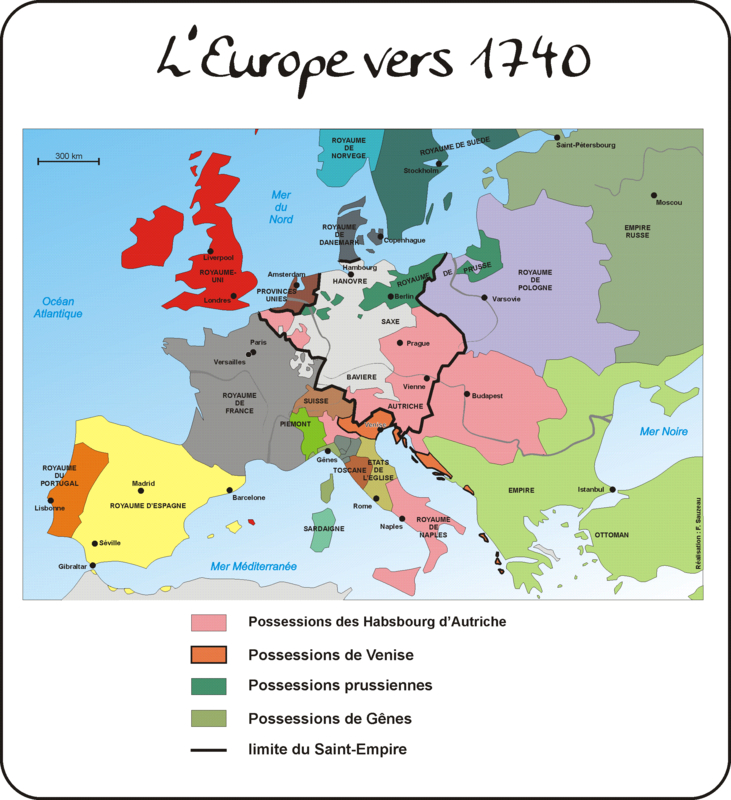 L'Europe Dans Le Monde Au Début Du Xvllle | L'Atelier D'Hg concernant Carte Géographique De L Europe