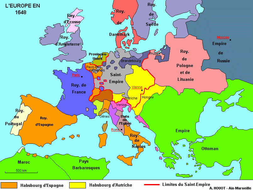 L&amp;#039;Europe En 1648 à Carte De L Europe Détaillée