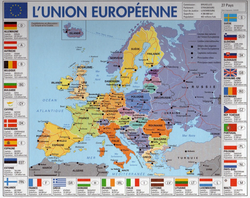 L'Europe En Camping-Car dedans Carte Europe Pays Et Capitale