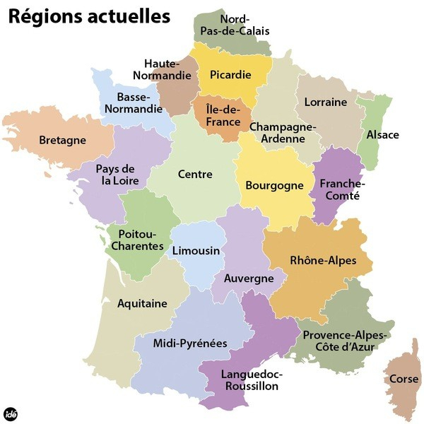 L'Évolution Du Découpage Régional En 4 Cartes dedans Anciennes Régions