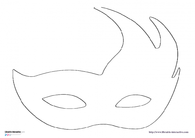 Librairie-Interactive - Masques De Carnaval | Masque intérieur Masque De Loup À Imprimer
