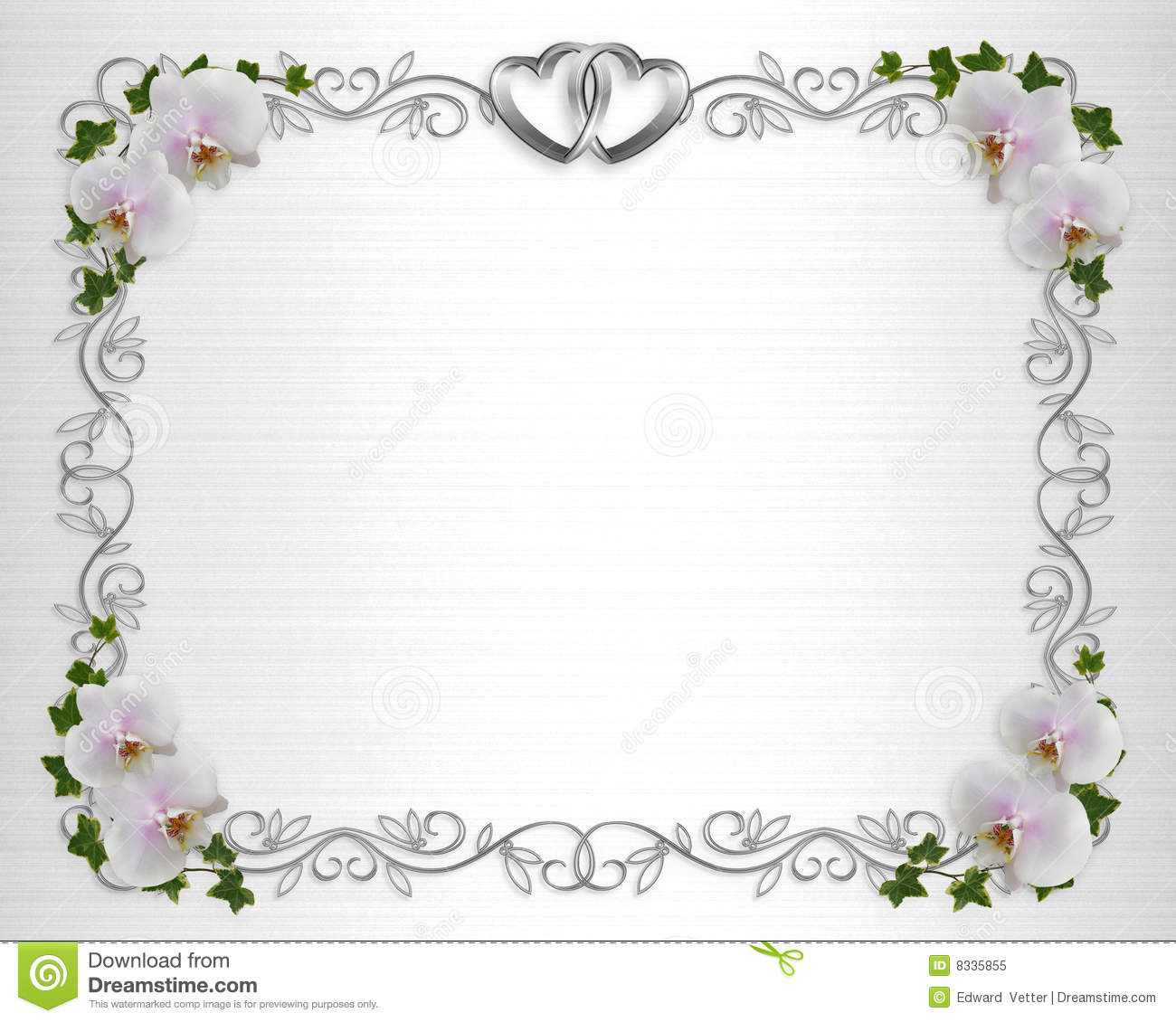 Lierre D&amp;#039;Orchidées De Cadre D&amp;#039;Invitation De Mariage dedans Cadre Pour Carte D Invitation