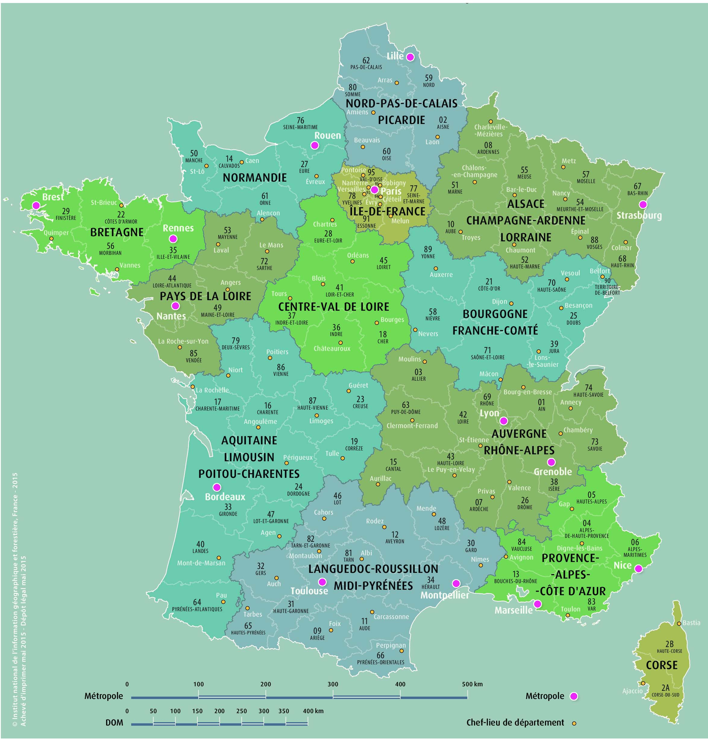 L'Ign Calcule Le Centre Des Nouvelles Régions | 94 Citoyens avec Les Nouvelles Regions