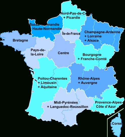Liste Des Régions Françaises | Ckoideja serapportantà Carte Des Régions Françaises