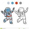 Livre De Coloriage, Astronaute Illustration De Vecteur destiné Coloriage Astronaute