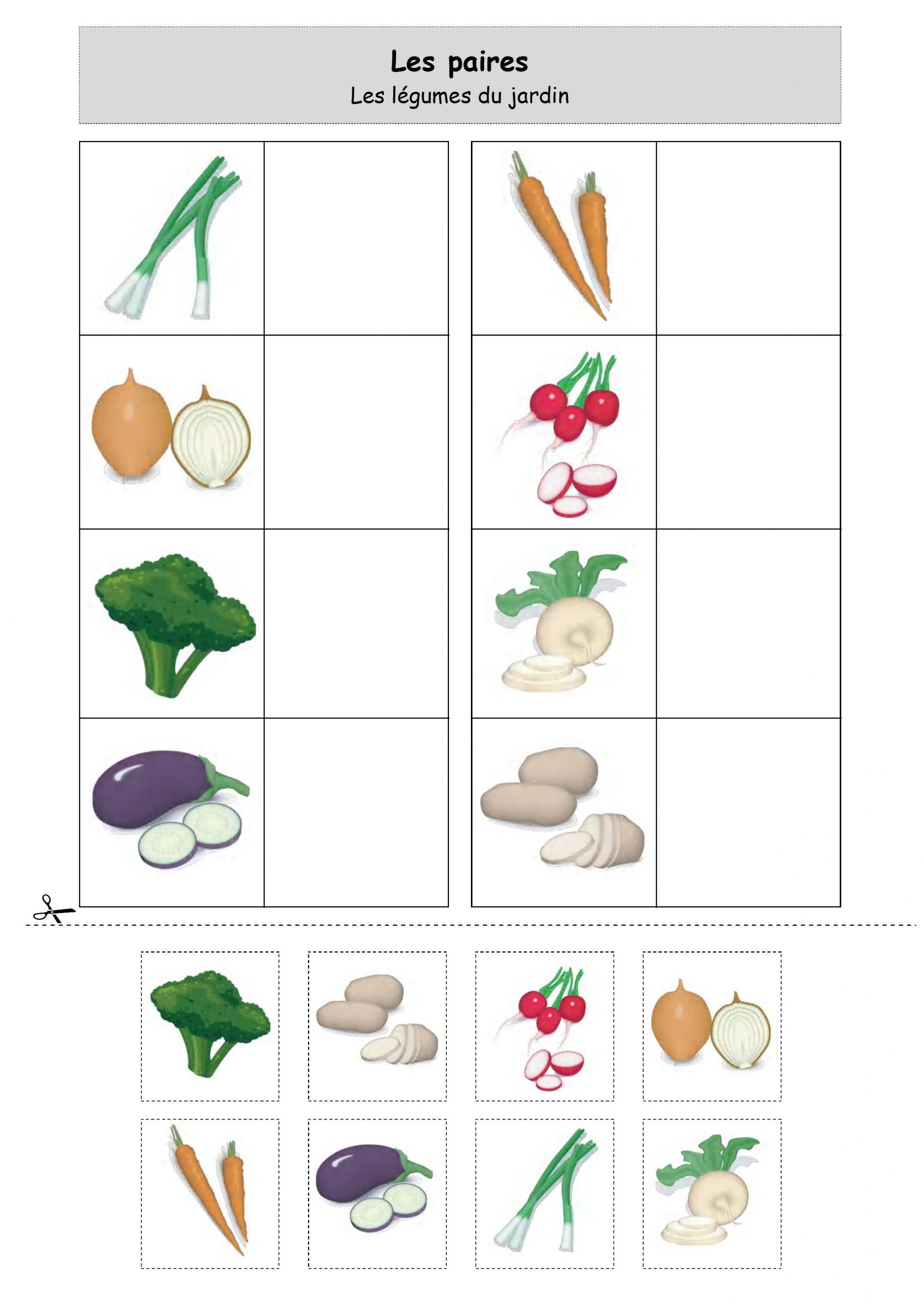Loto Legumes Du Jardin | Activités Printemps Maternelle destiné Jeux Educatif Petite Section
